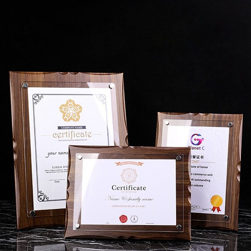 Custom Wood Plaques - Walnut Certificate Plaque Manufacturer