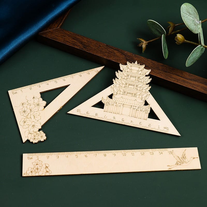 Bedazzled Ruler Wooden Engraved Ruler Set — Custom Ruler Manufacturer