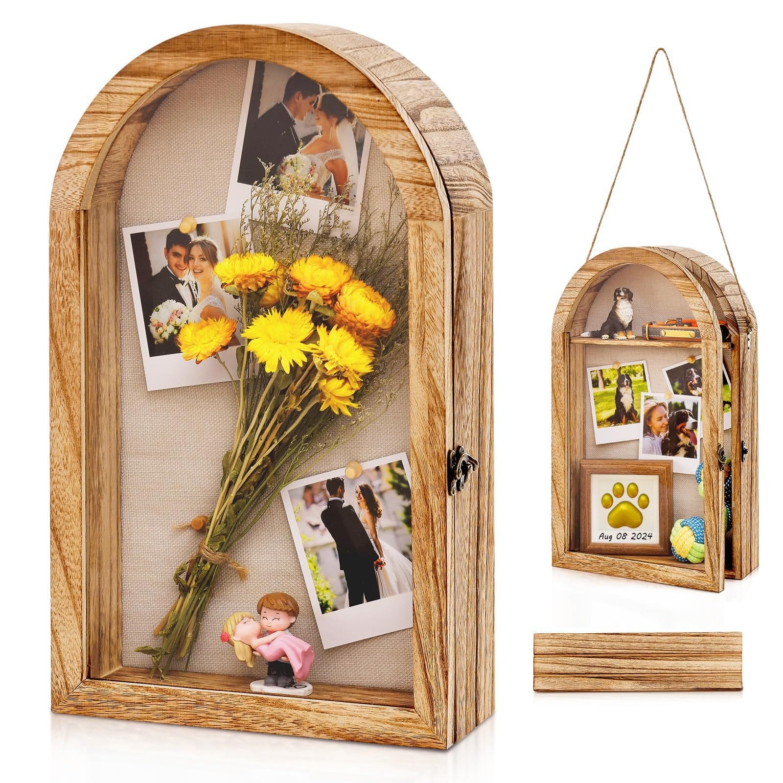 Unfinished Wood Shadow Boxes Wholesale | Vintage Arch Frame